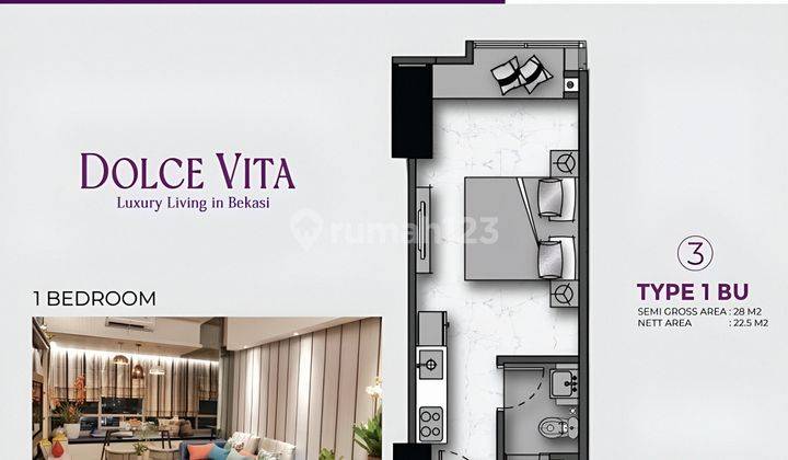 foto lainnya apartemen pakuwon residence bekasi-type studio