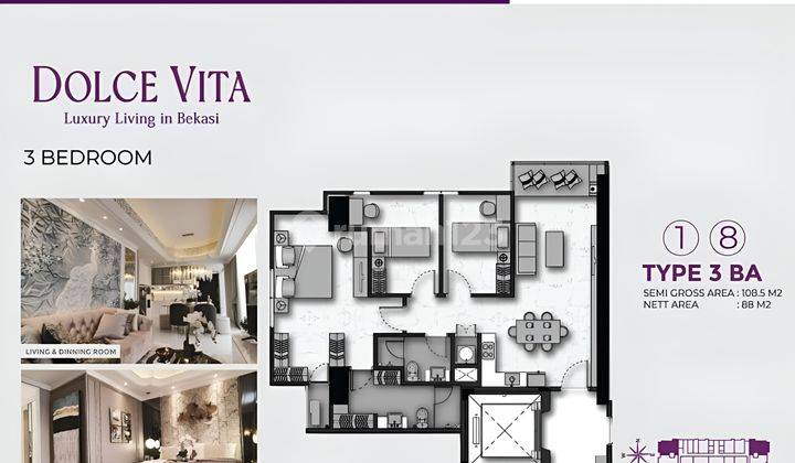 foto lainnya apartemen pakuwonresidence-type 3 bedroom