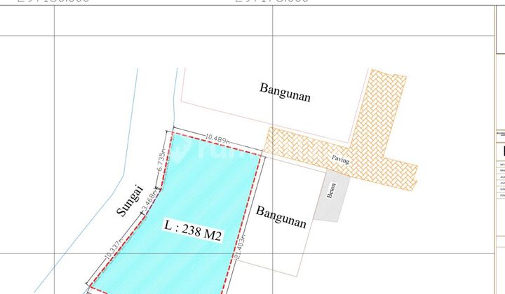 Small Plot of Land with Rice Field View in Buduk