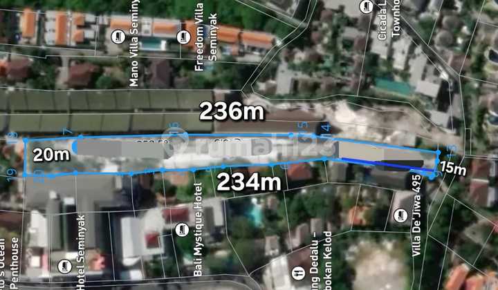 Tanah Komersial di Central Petitenget Seminyak