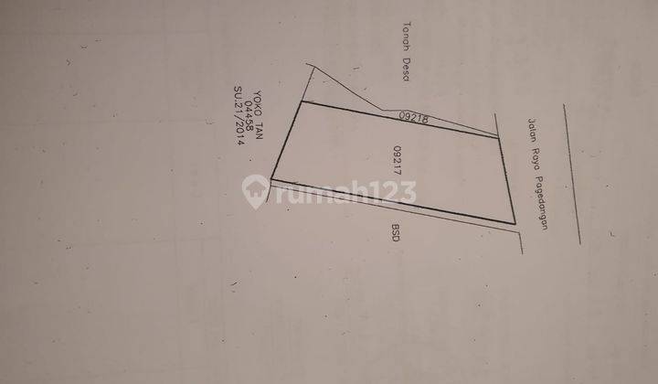 Tanah Kavling Strategis Dekat Bsd Posisi Jalan Raya Pagedangan 1