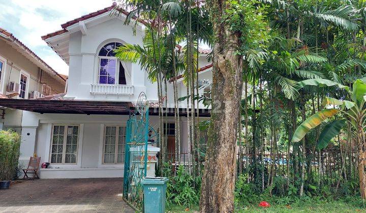 Rumah Hoek Cantik Terawat Dengan Kolam Renang Taman Mediterranean 1