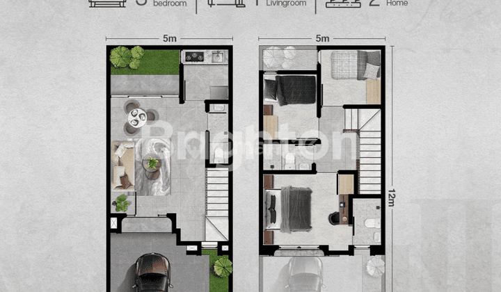 DP 0 + RUMAH 2 LANTAI 2 MENIT KE RAYA WIYUNG MANSION NINE SURABAYA BARAT 2