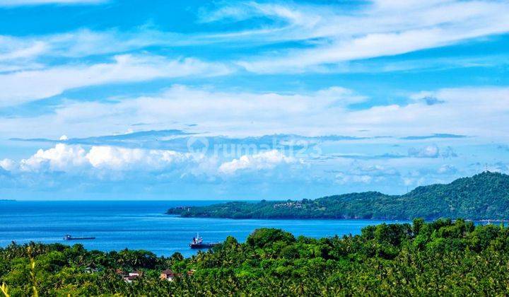 For Sale Leasehold - Unique land with amazing panoramic 180 degree sea-views . Candi Dasa - Karang Asem Bali 2