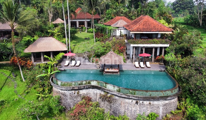 For Sale Villa on 8.160 Sqm of Land with Lush Widespread Views of Rice Fields and Green Valley