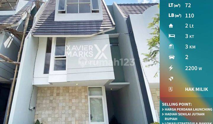 Rumah Baru Minimalis Modern 3 Lantai di Bengawan Solo Malang 1