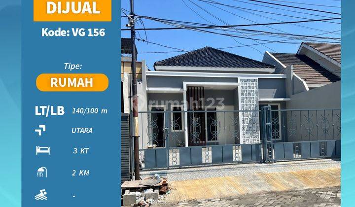 Rumah Baru Unfurnished SHM di Pondok Tjandra, Sidoarjo Vg 156 1