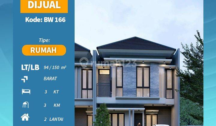 Jual Rumah Baru 2 Lt Minimalis Di Pakal Madya Asri Bw 166 1