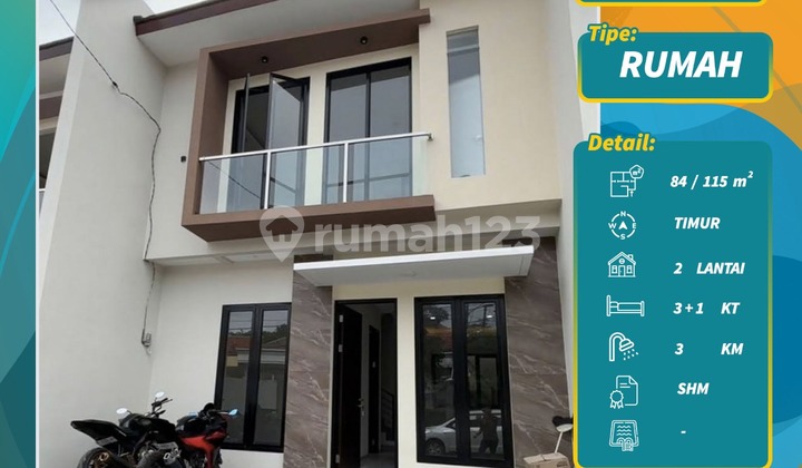 For Sale New 2-Story House with SHM in Rungkut, East Surabaya, Ad 130 2