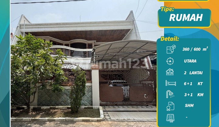 For Sale 2-Story House with SHM, Teak Wood Furnished in Klampis Semolo, East Surabaya Aa 12 2