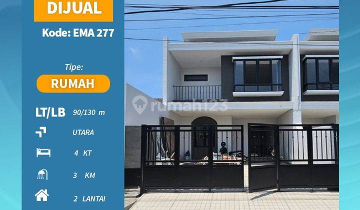 Rumah 2 Lantai Baru SHM di Pondok Tjandra, Sidoarjo Ema 277 1