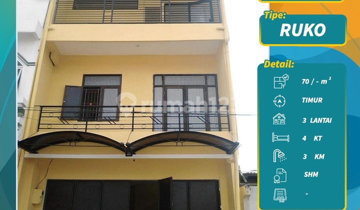 For Sale 3-Storey Shop House SHM Ready to Occupy Kedung Baruk Surabaya JA 689
