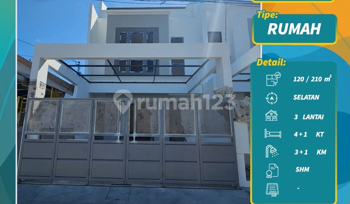 Brand New 3-Storey House with Cool SHM at Pondok Tjandra Sidoarjo EMA 348 Brand New 3-Storey House with Cool SHM at Pondok Tjandra Sidoarjo EMA 348