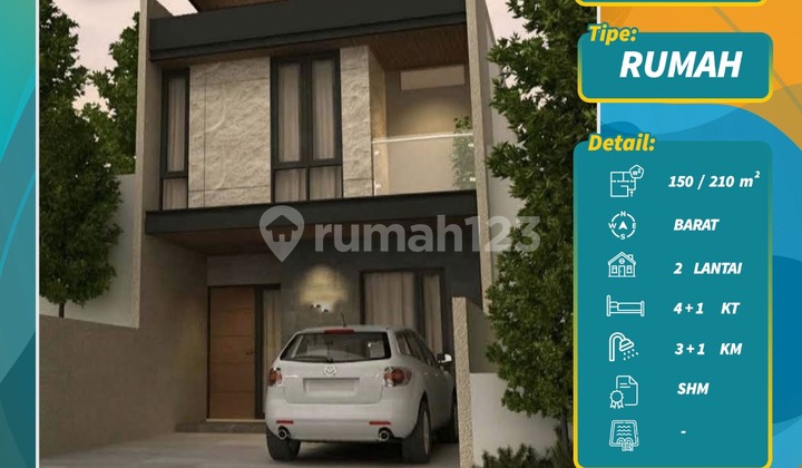 New 2-Story House with SHM in Manyar, East Surabaya, Land Area 392. 2