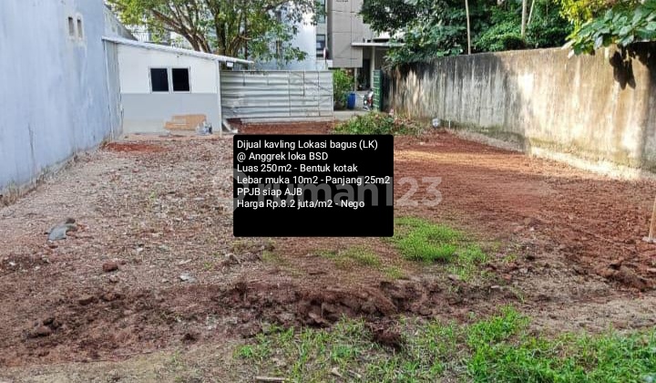 Dijual Kavling Harga Murce Lokasi Bagus @ Anggrek Loka Bsd