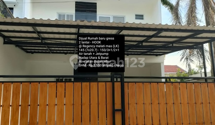 Dijual Rumah Hook Baru Gress 2Lantai@ Regency Melati Mas