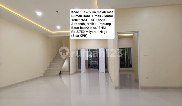 Dijual Rumah Baru Gress 2 Lantai " Termurah" @ Villa Melati Mas 1