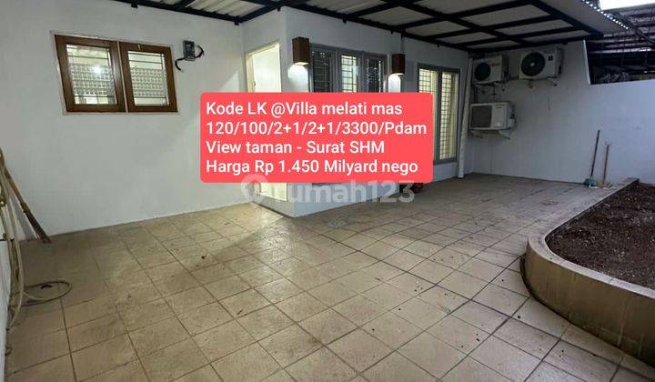 Rumah 1 Lantai Terawat Siap Huni @villa Melati Mas 1