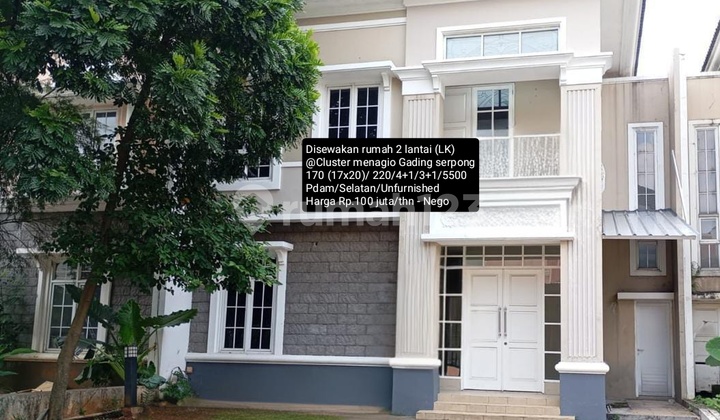Disewakan Rumah 2 Lantai Bagus Siap Huni @ Gading Serpong