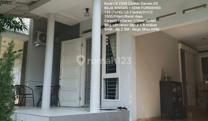 Rumah 2 Lantai Semi Furnish Di Cluster Darwin Gading Serpong 1