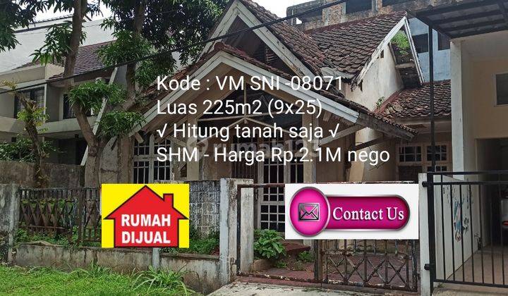 Rumah perbaikan/hitung tanah saja @villa melati mas 1