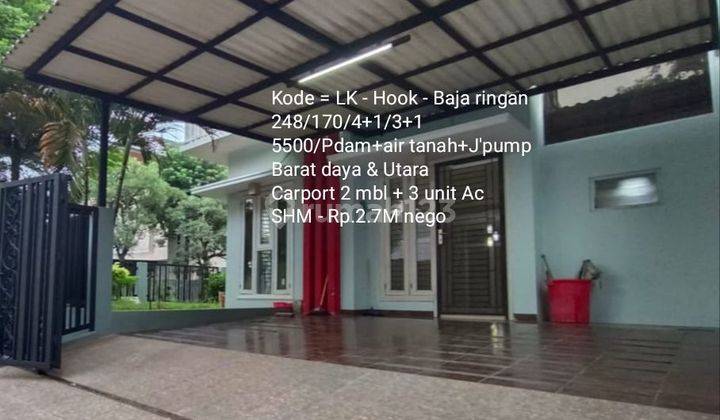 Rumah hook luas - Baja ringan lokasi bagussss @Villa melati mas 1