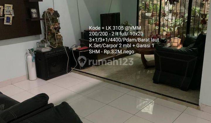 Rumah bagus 2 lantai siap huni di Villa melati mas 1