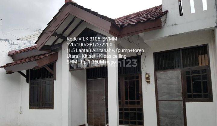 Rumah 1.5 Lantai sudah renovasi di Villa melati mas 1