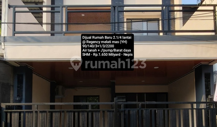 Dijual Rumah Baru Gress 2 1/4 Lantai @ Regency Melati Mas
