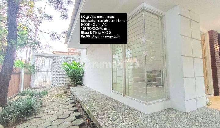 Rumah Hook 1 Lantai Asri Siap Huni @ Villa Melati Mas 1