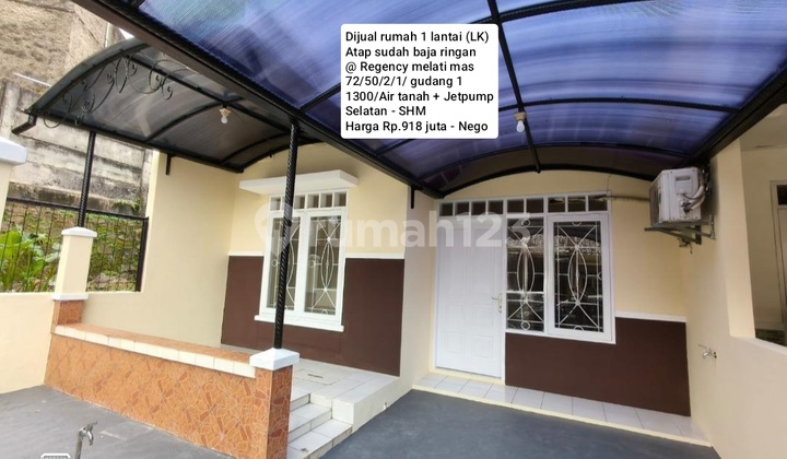 Dijual Rumah Mungil 1 Lantai Baja Ringan@ Regency Melati Mas