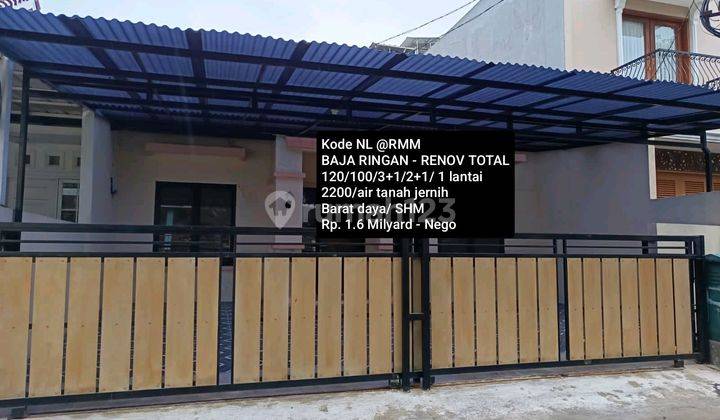 Rumah 1 Lantai Baja Ringan Full Renov @ Regency Melati Mas 1