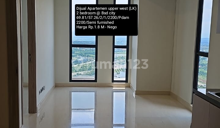 Dijual Apartemen Upper West 2 Bedroom @bsd City