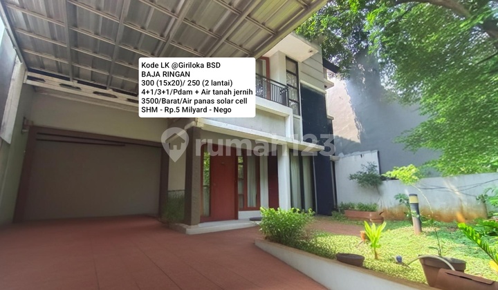 Rumah 2 Lantai Di Cluster Favorite @ Giriloka Bsd