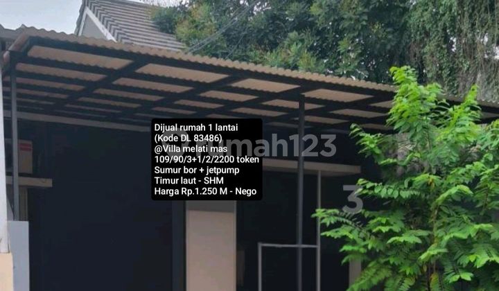 Rumah mungil di lokasi bagus siap huni @Villa melati mas 1