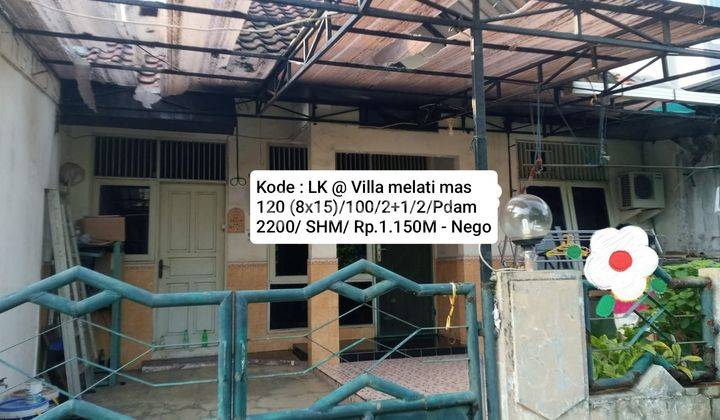 Rumah Murah Hitung Tanah Saja/Perbaikan @villa Melati Mas 1