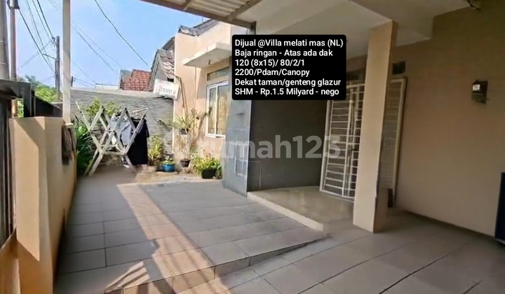 Rumah 1.1/4 Lantai Baja Ringan @ Villa Melati Mas