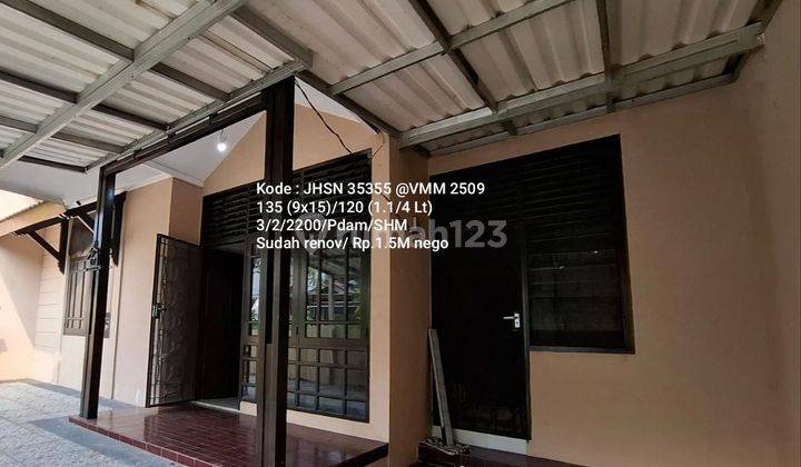 Rumah 1.1/4 Lantai Siap Huni @villa Melati Mas 1