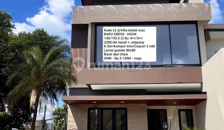 Rumah Baru Gress Hook View Taman @ Villa Melati Mas 1