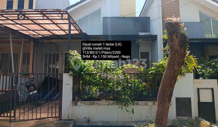 Dijual Rumah 1 Lantai @ Villa Melati Mas 