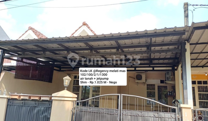 Rumah 1 Lantai Harga B U @ Regency Melati Mas