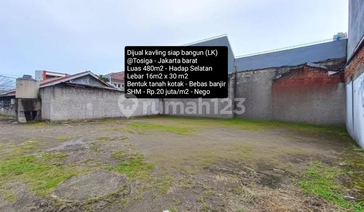 For Sale Ready-to-Build Square Plot @ Tosiga - Kebun Jeruk, West Jakarta For Sale Ready-to-Build Square Plot @ Tosiga - Kebun Jeruk, West Jakarta