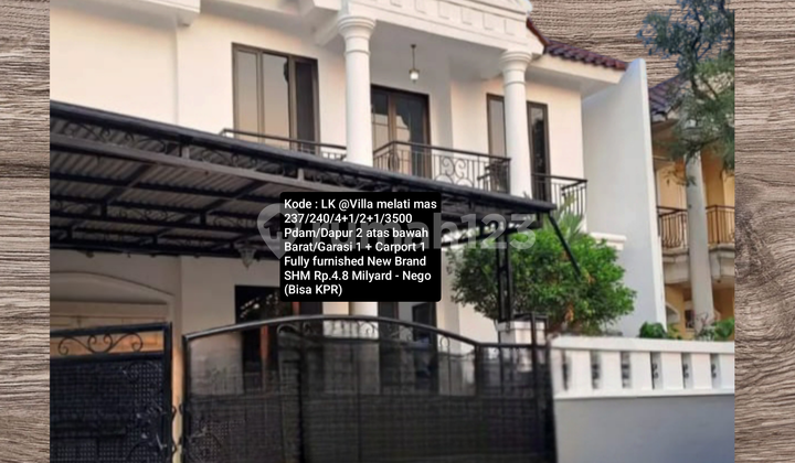 Rumah Mewah Fully Furnished 100% New Brand @ Villa Melati Mas 1