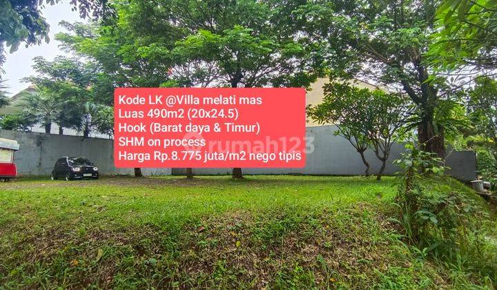 Kavling Hook Jalan Depan 2 Jalur @villa Melati Mas, Serpong Villa Melati Mas 1