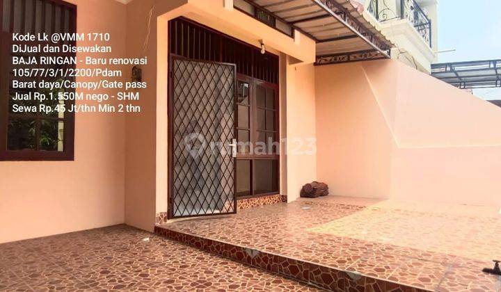 Rumah Baja Ringan Dijual/ Disewakan Di Villa Melati Mas 1