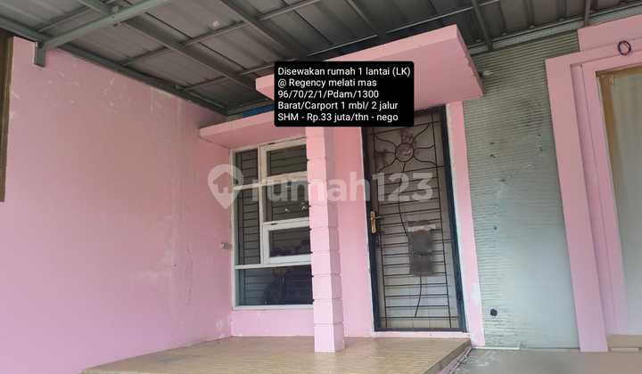 Disewakan Rumah 1 Lantai @ Regency Melati Mas