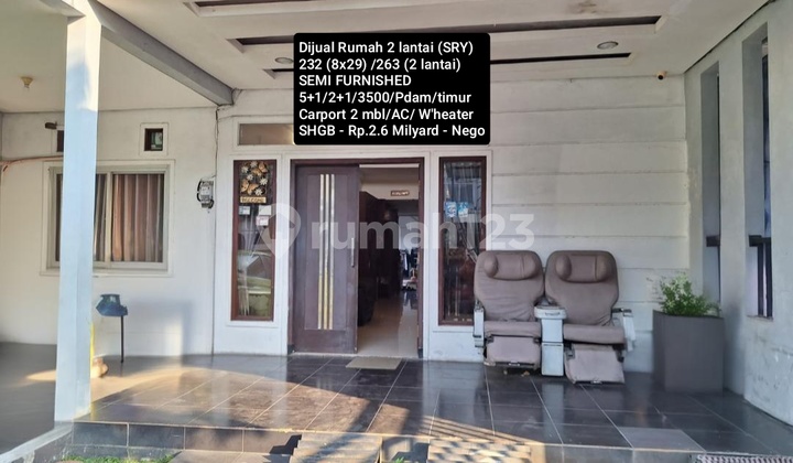 Dijual Rumah Semi Furnished 2 Lantai @ Villa Serpong Bsd