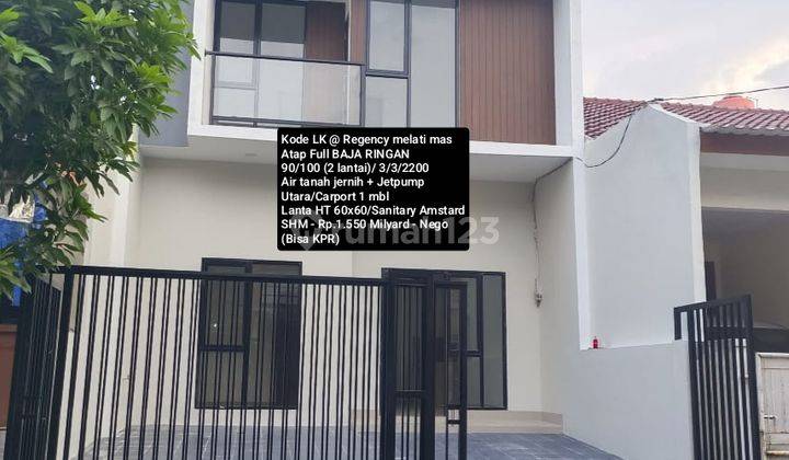 Rumah Baru Gress 2 Lantai Minimalis Modern @ Regency Melati Mas 1