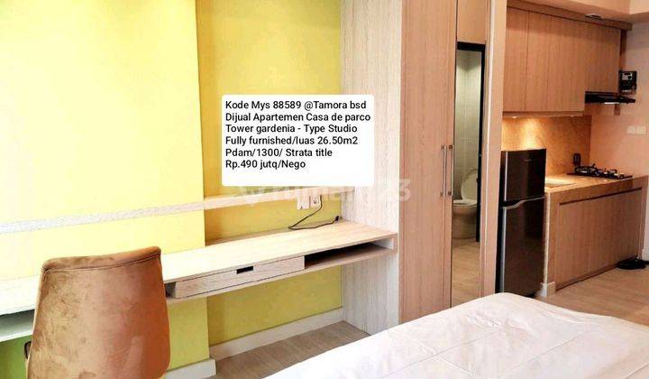 Apartemen Studio Fully Furnished @Casa De Parco Bsd 1