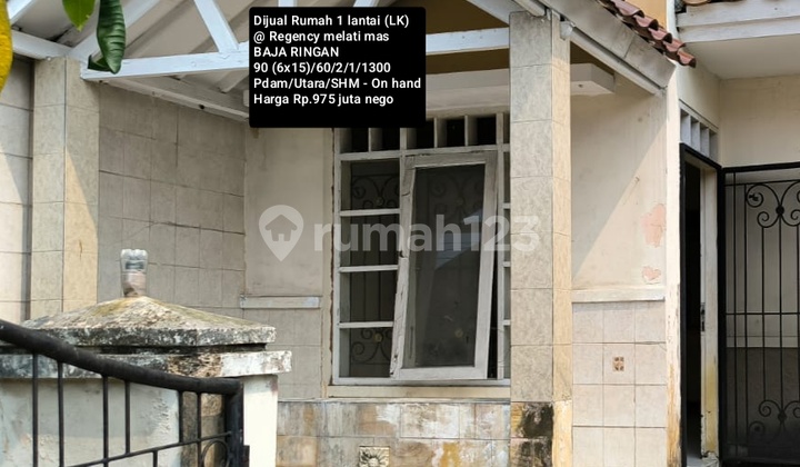 Dijual Rumah 1 Lantai Baja Ringan/renovasi @ Regency Melati Mas
